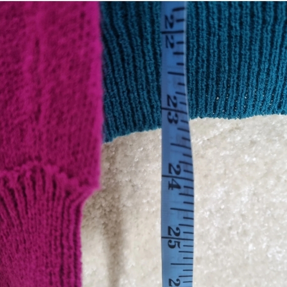 Vintage 1980s Jumper Ladies Size 12 St Michael Crew Neck Tight Knit Block Colour - Picture 7 of 9